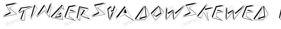StingerShadowSkewed Regular字体转换